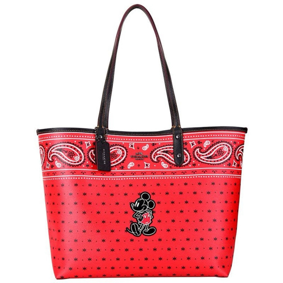 Coach Handbags - DISNEY X COACH Mickey Mouse Reversible Bandana Print City Tote